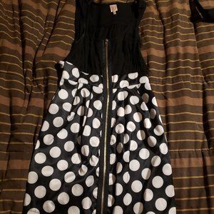 Black and white polka dot dress